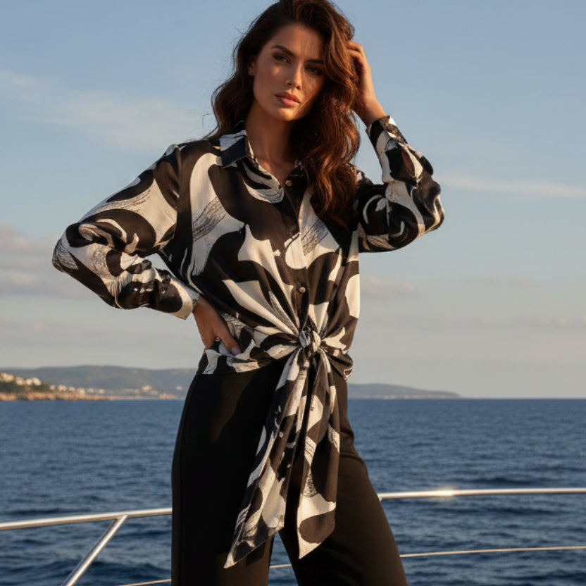 8862 Ensemble Pantalon & Chemise Femme Look Classique et Versatile Confort Optimal et Coupe Élégante Idéal pour Occasions Quotidiennes