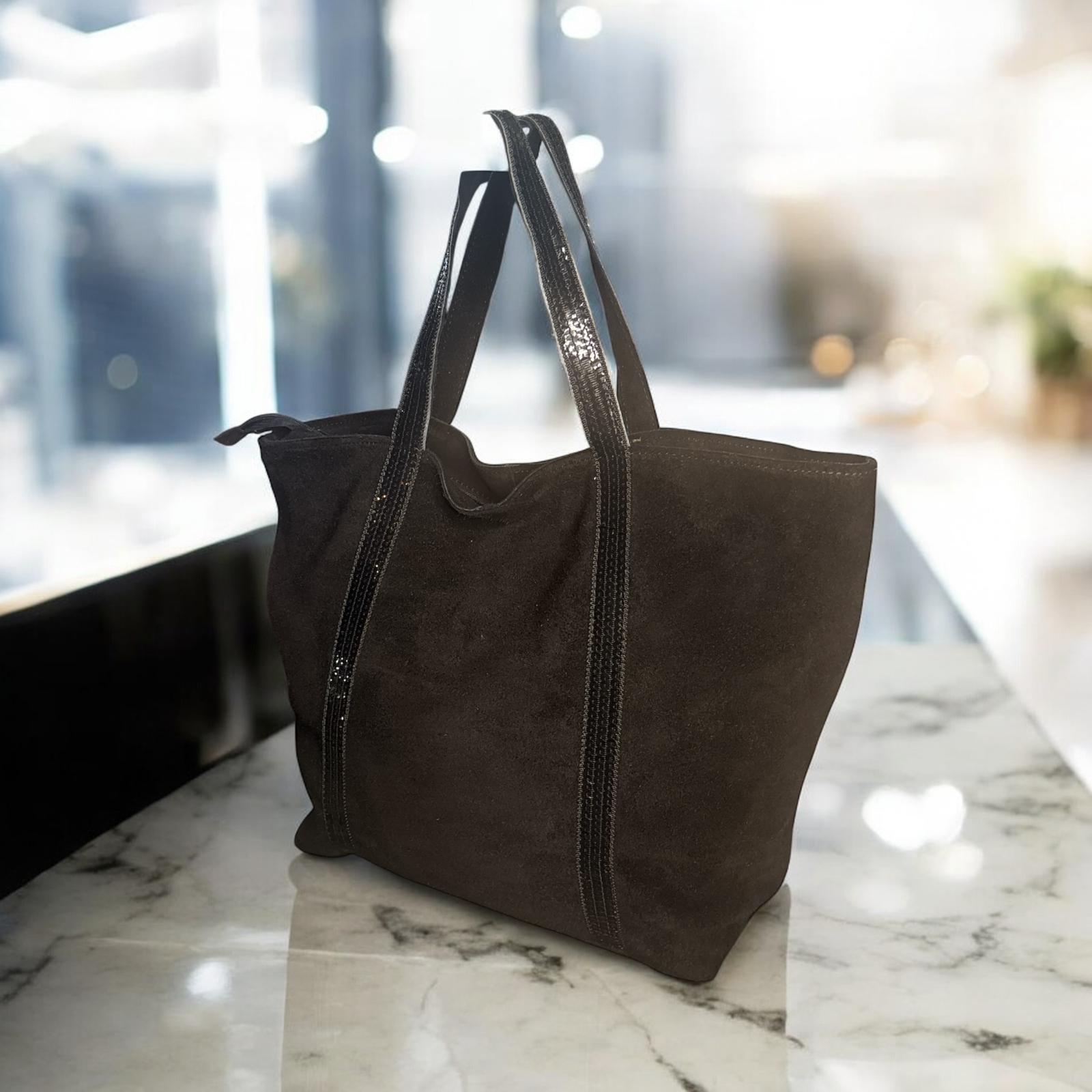 POPUP SAC PEAU RETOURNÉE ANSE SEQUINS