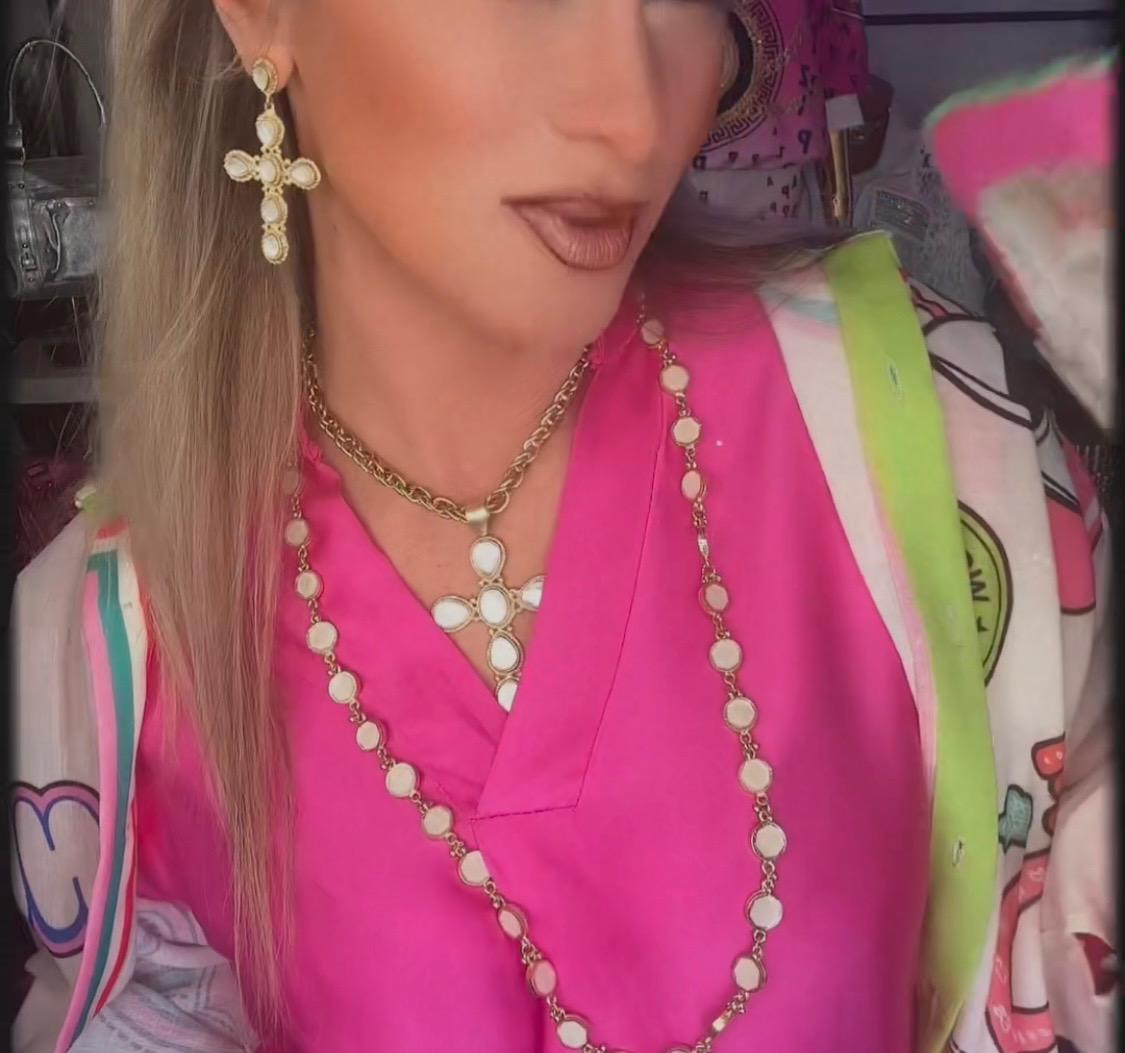 PRECOMANDE 10 JOUR NIIKI PARIS Boucles d’oreilles( NCE352AR)Faith rhodocrosite et apatite (sur commande)