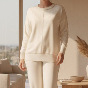 D080 ENSEMBLE LUXE HAUT ET PANTALON TAILLE DU 40/46