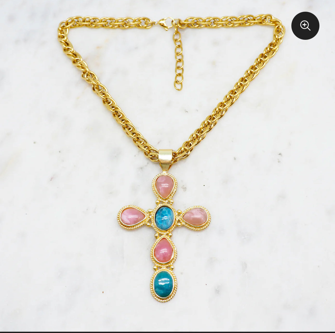 PRECOMANDE 10 JOUR NIIKI PARIS Collier(NCN351)Faith rhodocrosite/apatite (sur precommande)