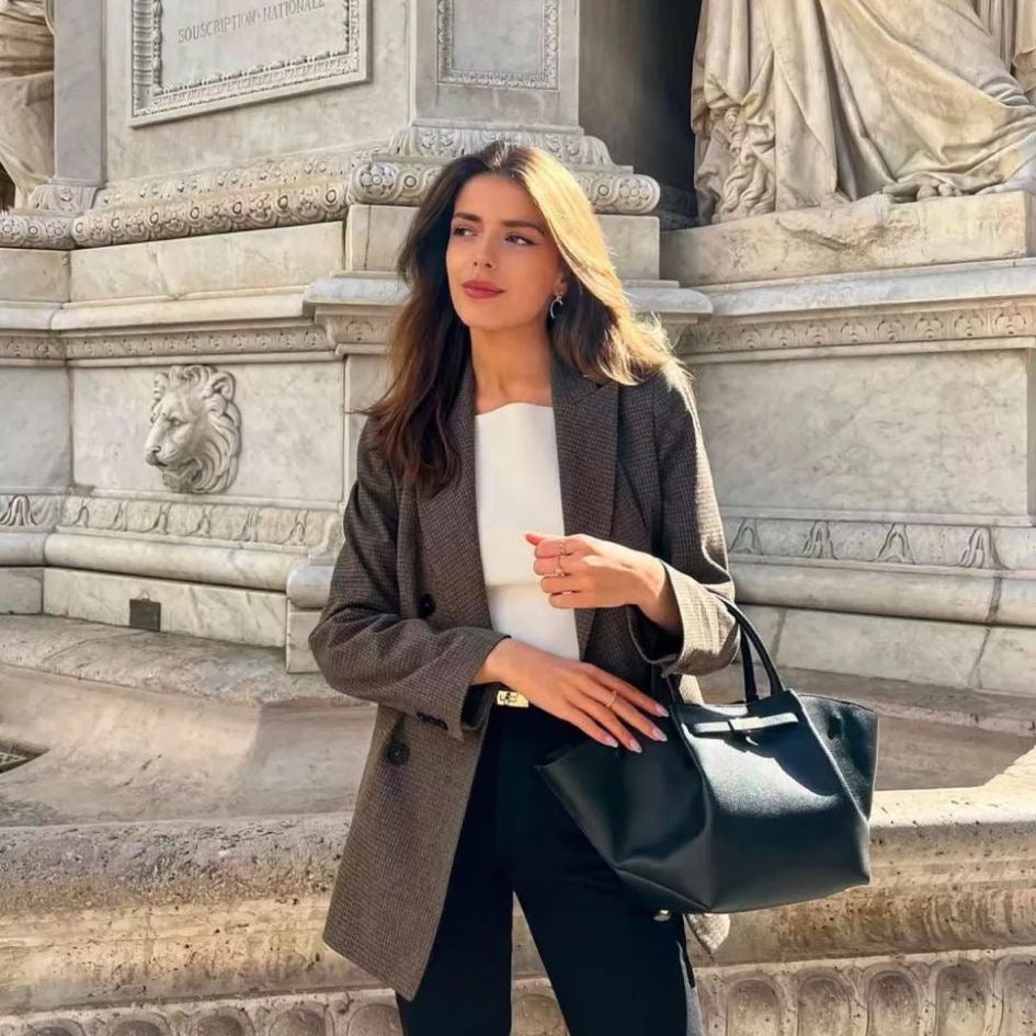 2506 sac en cuir grainé noir
