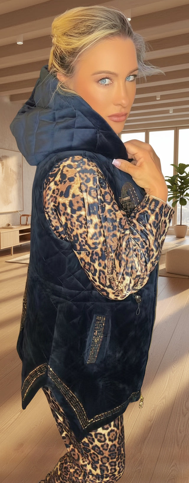 POPUP3230 PAPARAZZI TROIS PIÈCES JOGGING VELOURS RAZ