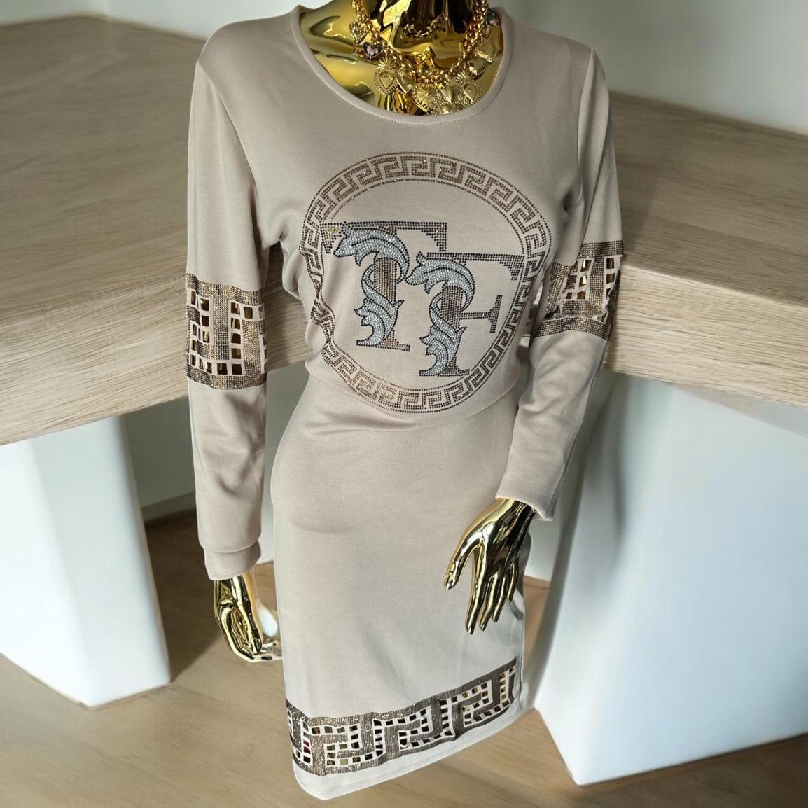 7221 TATU ROBE BEIGE STRASS