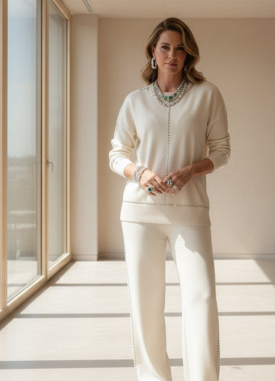 D080 ENSEMBLE LUXE HAUT ET PANTALON TAILLE DU 40/46