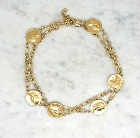 precomande 10 jour NIIKI PARIS NCN1393 Macima sautoir or/laiton (médaillon gravés) sur commande