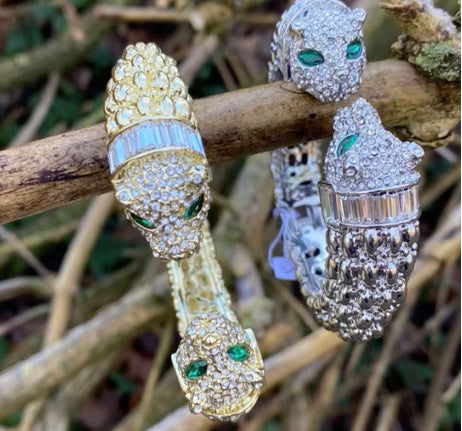 NIIKI JONC LEO DEUX TÈTES ARGENT BRACELET SERPENT