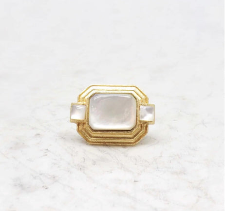 NIIKI 459 BAGUE GOLDEN ÂGE PIERRE NACRE