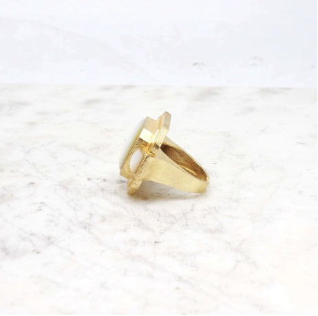 NIIKI 459 BAGUE GOLDEN ÂGE PIERRE NACRE