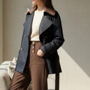VESTE TRENCH 177 ÉLÉGANTE avec CEINTURE BE MATIERE