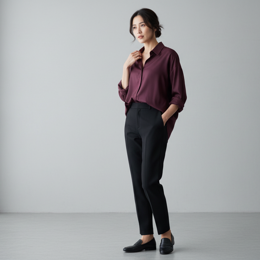 315033 chemisier elasthanne bordeaux