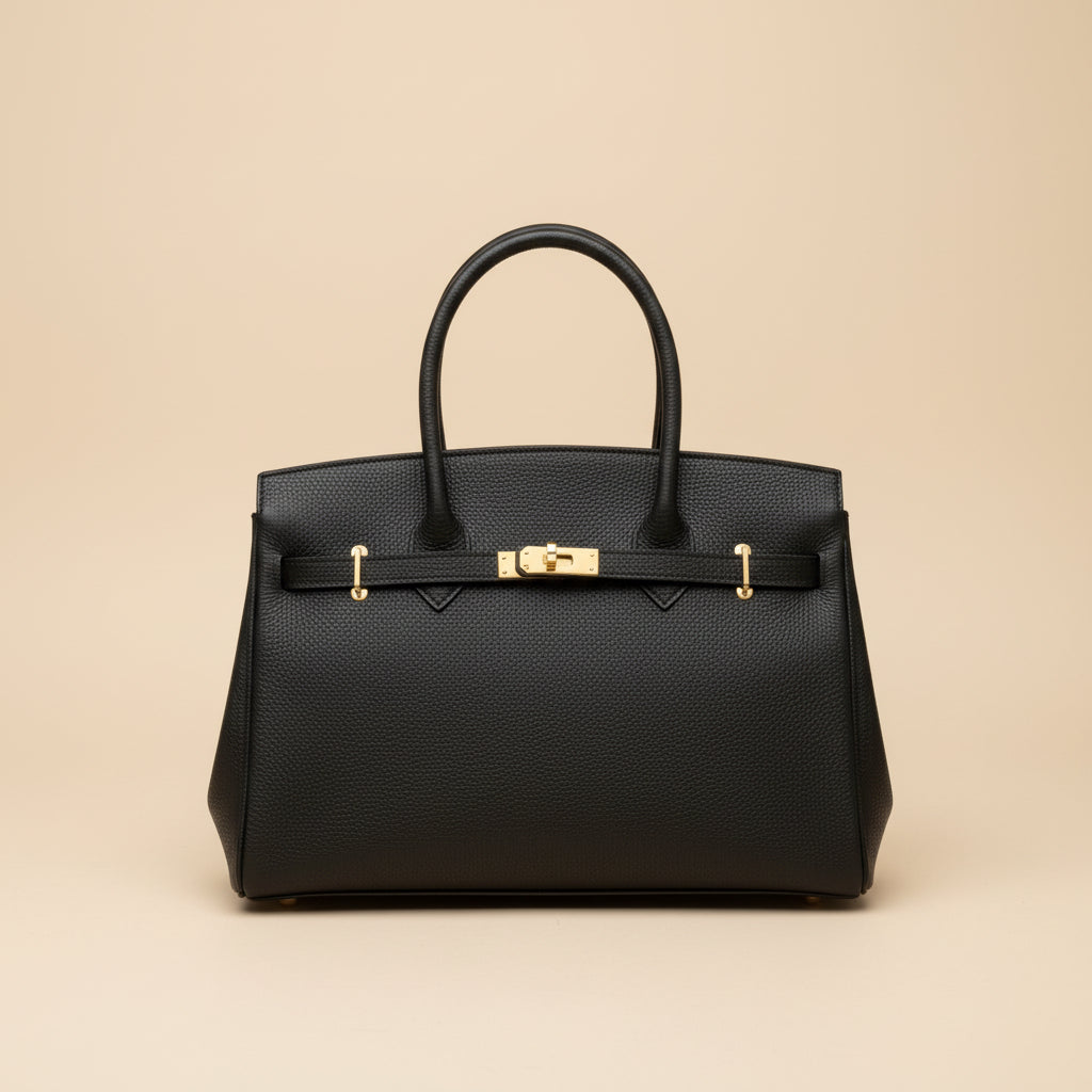 Sac structuré 2345 – sac à main femme en cuir texturé avec finitions dorées, format 39 × 25 × 16 cm et cinq coloris annoncés, accessoire chic pour les sorties, le bureau et le quotidien