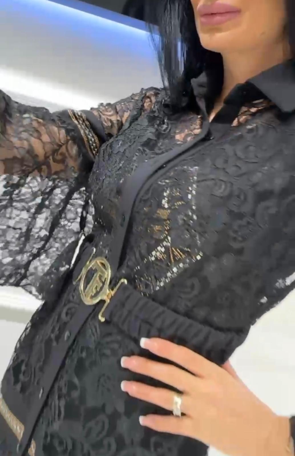POPUP 8046 TATU ROBE DENTELLE FOND DE ROBE ET CEINTURE ELASTIQUE