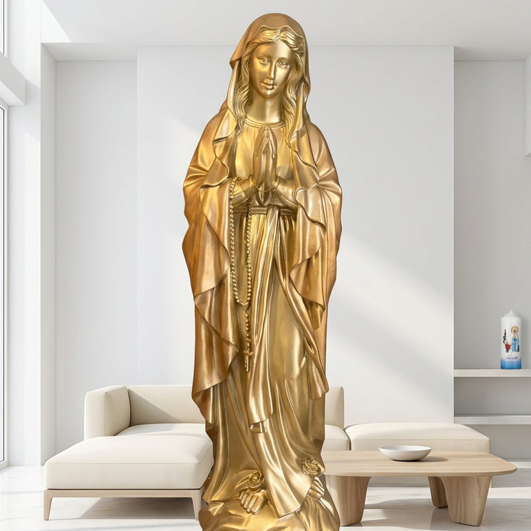 Vierge Marie dorée 80 cm photo 1