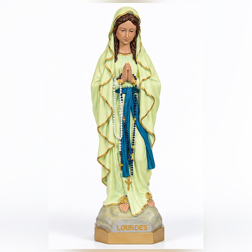 Vierge fluorescente de Lourdes – fond blanc