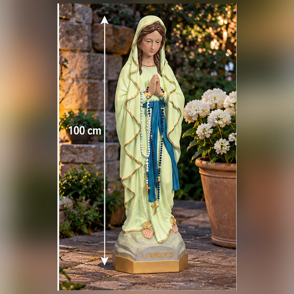 Vierge fluorescente de Lourdes – jardin