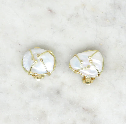 NIIKI 929 PEARLY BOUCLES D OREILLES CLIPS(PERLES BAROQUES)