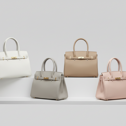 2345 Le sac à main intemporel en 5 nuances "Découvrez l’alliance parfaite du luxe et de la fonctionnalité. Décliné en 5 coloris essentiels, du noir profond au rose poudré, ce sac iconique sublime chaque tenue. Un cuir de haute qualité