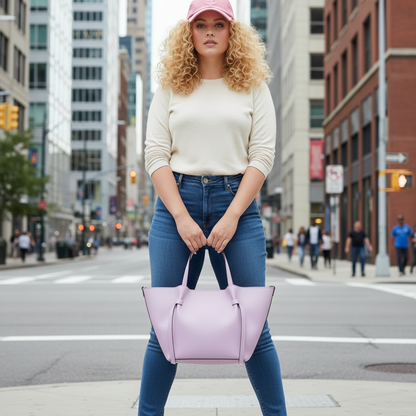 SAC CABAS 57942 confectionné en cuir grainé de haute qualité avec une doublure contrastante, doté de anses élégantes et d&