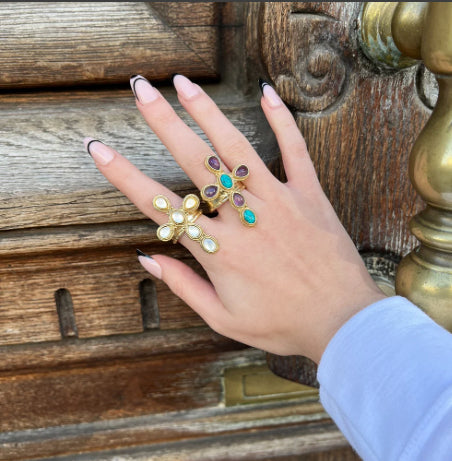 NIIKI 458 FAITH BAGUE CROIX NACRÉE
