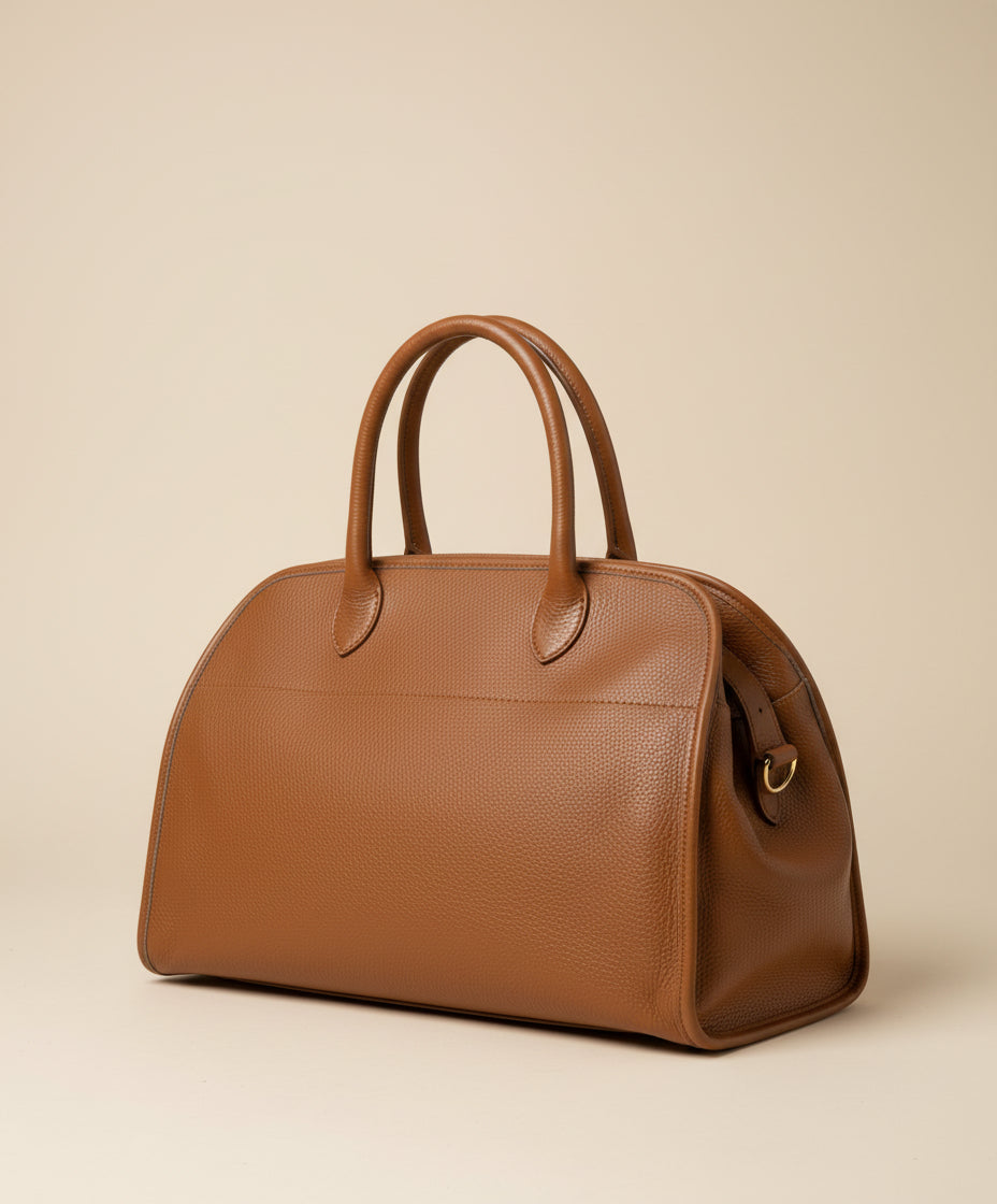 Sac en Cuir Grainé Anse et Bandoulière Élégant et Pratique pour Sorties Quotidiennes