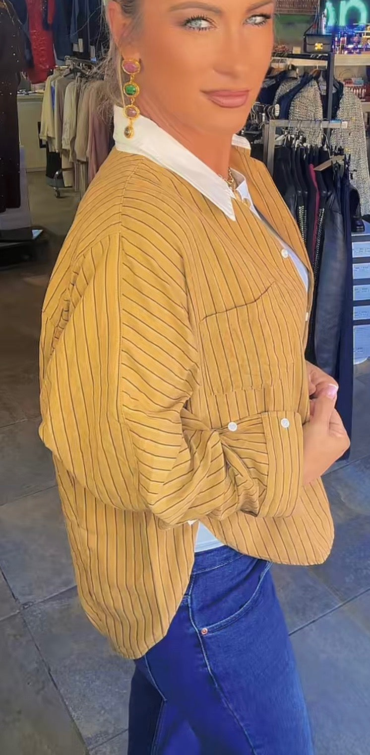 POPUP CHEMISE CAMEL COL BLANC TRÈS CHIC  ˆ