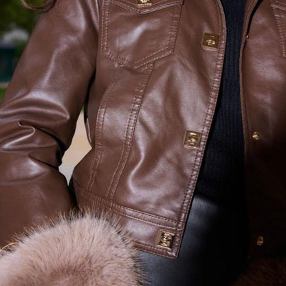 POPUP 82058 BLOUSON SIMICUIR FOURRURE AMOVIBLE