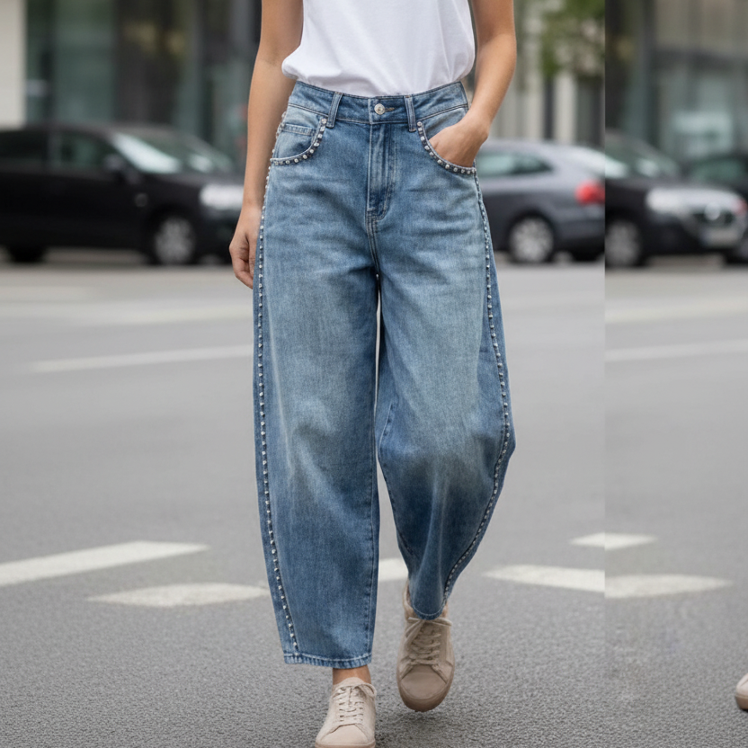 PANTALON en JEANS 6042 coupe ballon