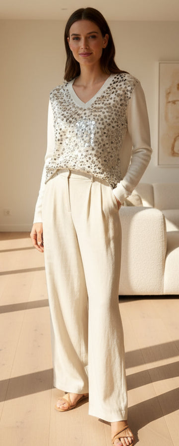 POPUP 519 TOP COL V SEQUINS