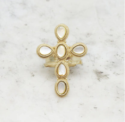 NIIKI 458 FAITH BAGUE CROIX NACRÉE