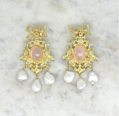 NIIKI 1430 BAROQUEA  BOUCLES D’OREILLES  (PIERRES D EAU DOUCE)