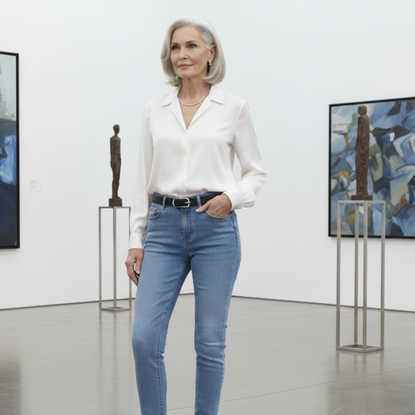 JEANS G70Y Coupe skinny femme bleu clair délavé - coupe slim ajustée, taille haute confortable &amp; stretch - pantalon denim casual tendance été - silhouette élancée &amp; matière souple premium - idéal look quotidien ou sortie chic