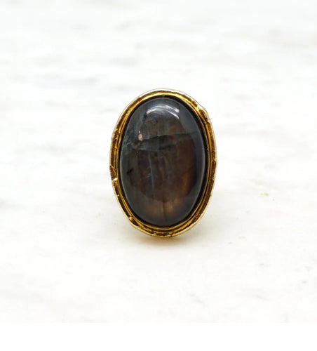 NIIKI 100 MYSTIQUE BAGUE LABRADORITE
