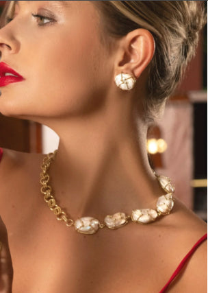 NIIKI 1398 PEARLY COLLIER  (PERLES BAROQUES)