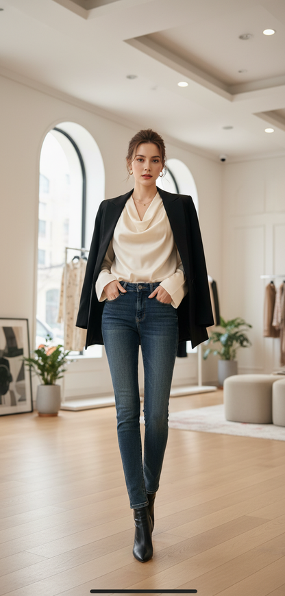 1010 JEANS SLIM taille ajusté push up et slim pour un look chic et élégant