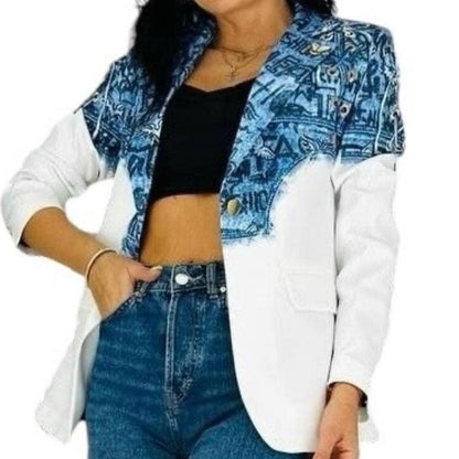POPUP 7353 TATU VESTE BLAZER BLANC