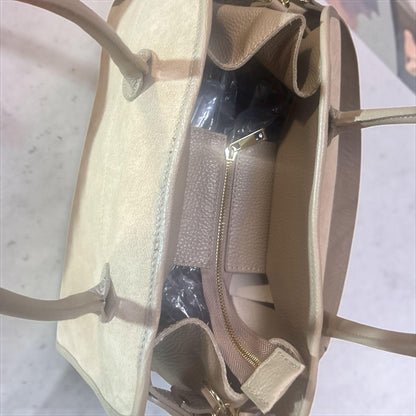 POPUP ROW SAC CUIR GRAINE ET DAIM