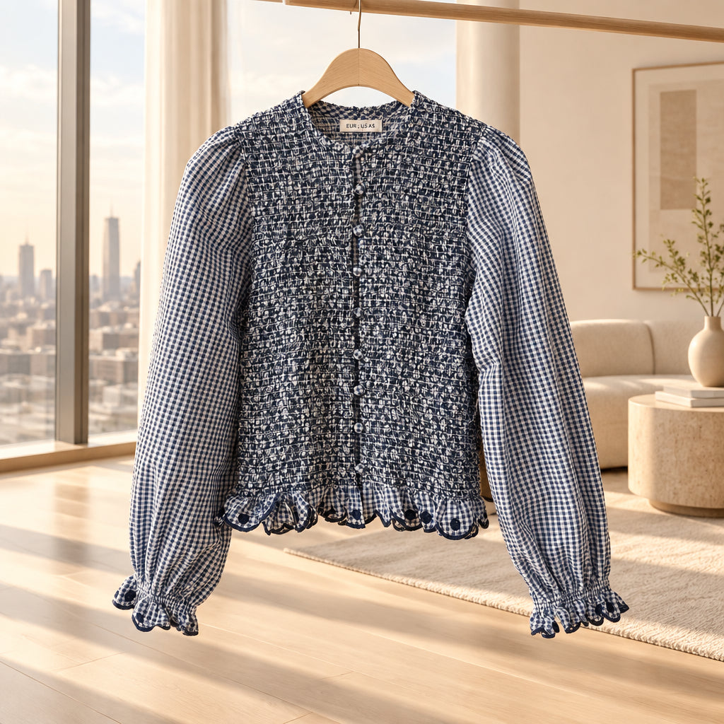 Combinaison chic M88126 – Denim, style officier et double boutonnage doré