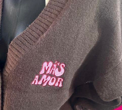 POPUP 1119 GILET COL V MOTIF FUSHIA