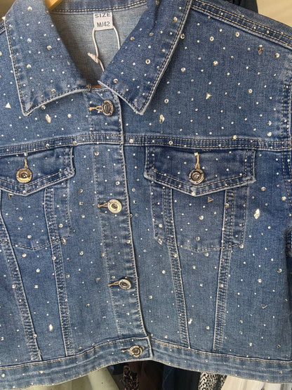 POPUP 559 VESTE JEANS CROP TOP