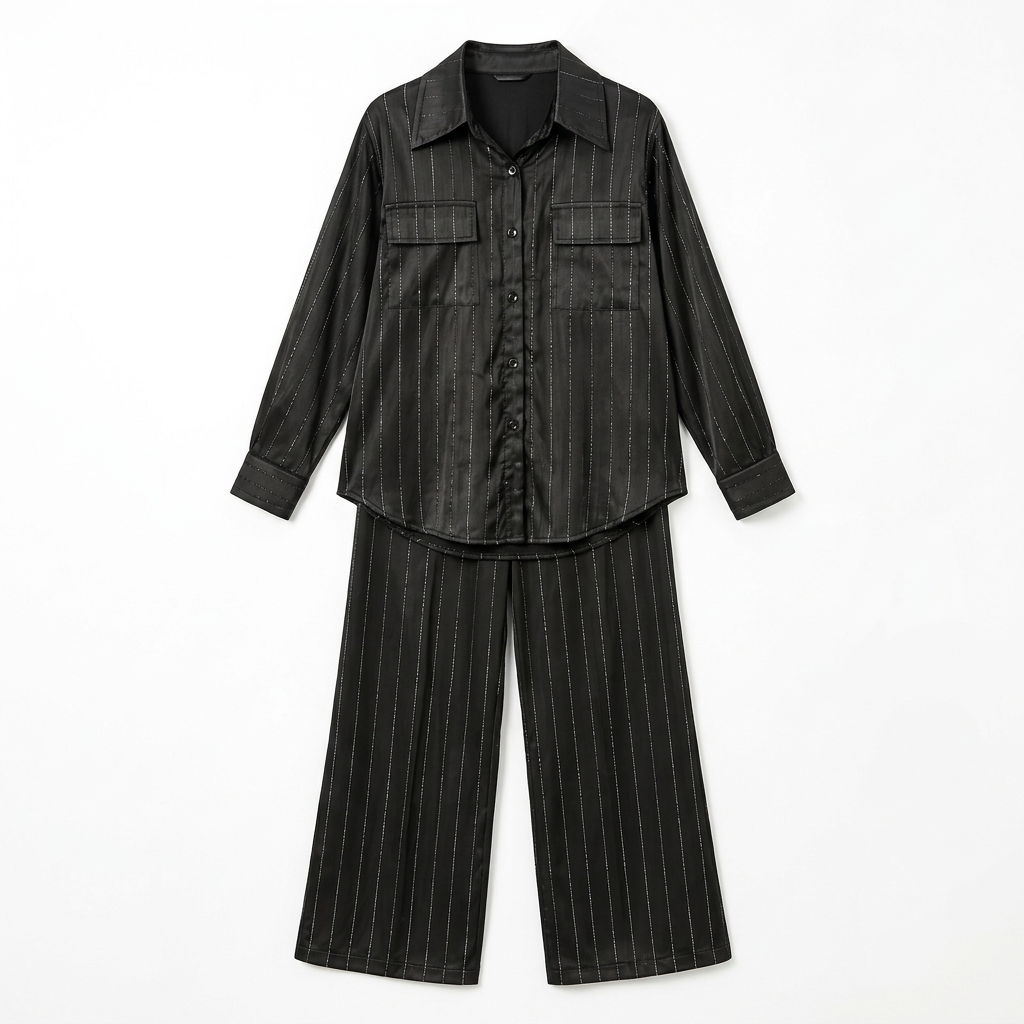 Ensemble noir 9291 seul sur fond blanc