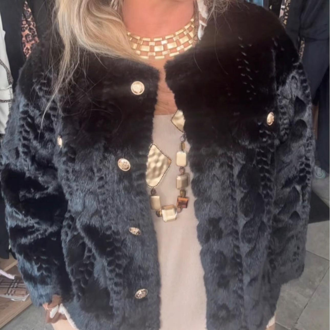 POPUP 513 VESTE FAUSSE FOURRURE