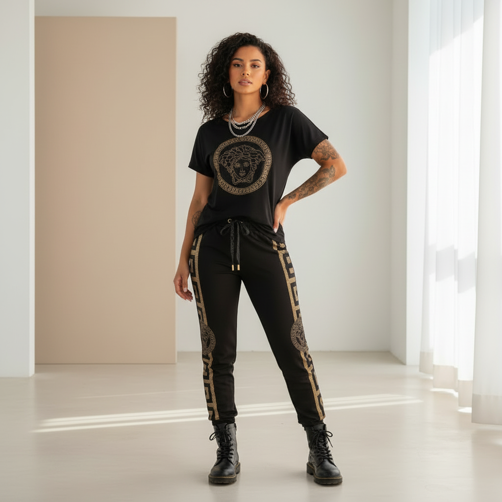 VERSAGE 1127 TATU « Élégantes &amp; Mode » réécrites entièrement en minuscules :• ensemble loungewear chic : l&