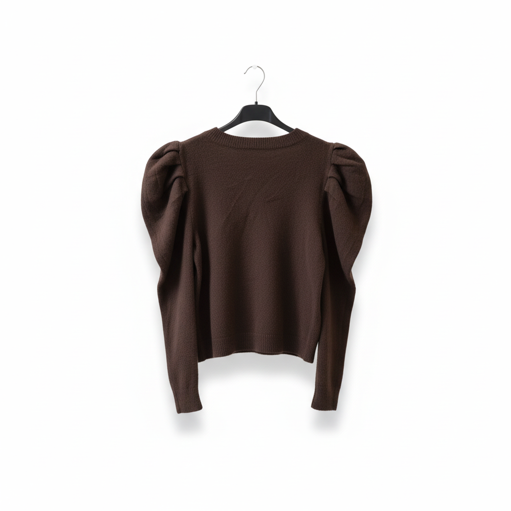 Pull féminin A3316 – pull femme doux à manches bouffantes, coupe décontractée chic et coloris unis selon disponibilité, pièce facile à associer à un jean, une jupe ou un pantalon de saison