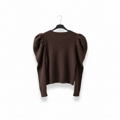 Pull féminin A3316 – pull femme doux à manches bouffantes, coupe décontractée chic et coloris unis selon disponibilité, pièce facile à associer à un jean, une jupe ou un pantalon de saison