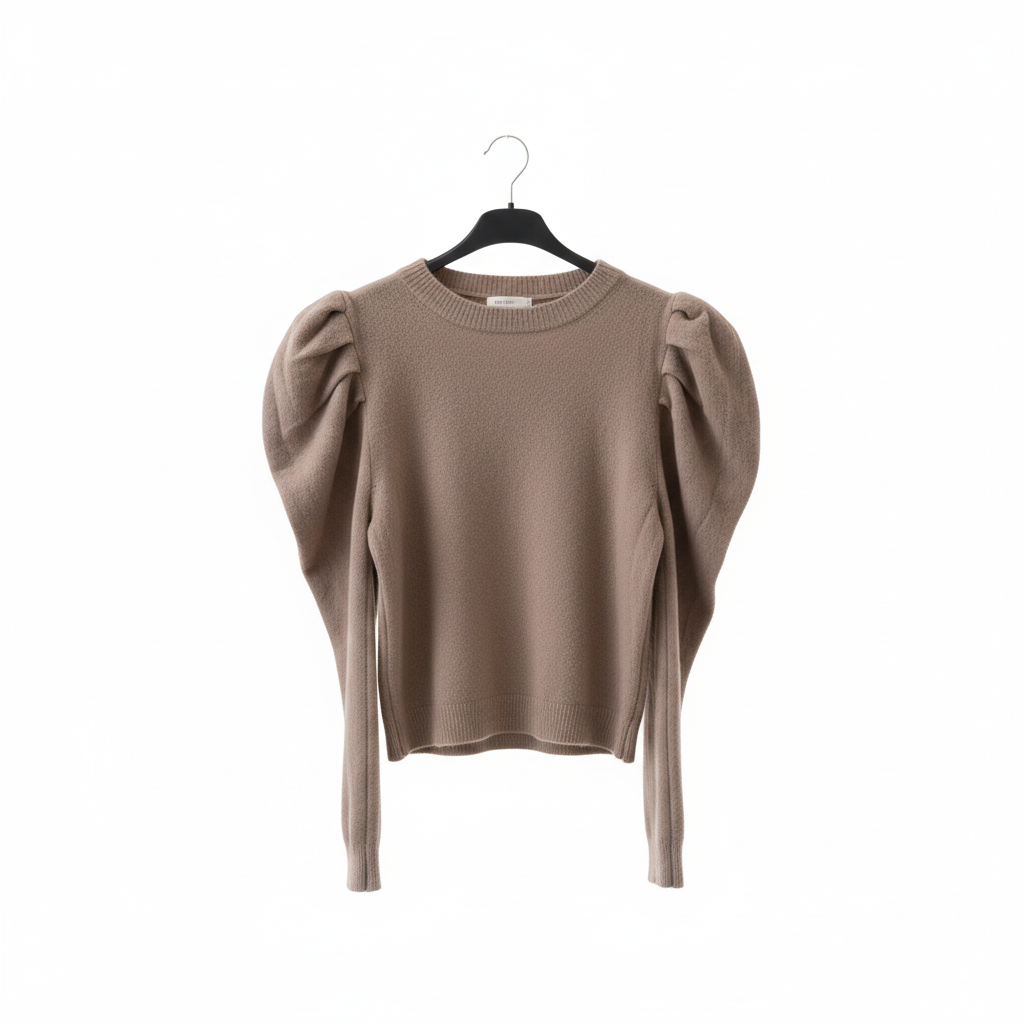 Pull féminin A3316 – pull femme doux à manches bouffantes, coupe décontractée chic et coloris unis selon disponibilité, pièce facile à associer à un jean, une jupe ou un pantalon de saison