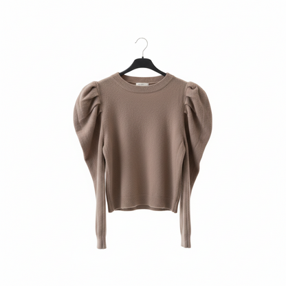 Pull féminin A3316 – pull femme doux à manches bouffantes, coupe décontractée chic et coloris unis selon disponibilité, pièce facile à associer à un jean, une jupe ou un pantalon de saison