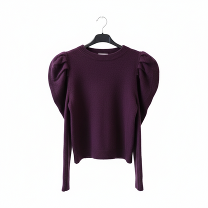 Pull féminin A3316 – pull femme doux à manches bouffantes, coupe décontractée chic et coloris unis selon disponibilité, pièce facile à associer à un jean, une jupe ou un pantalon de saison