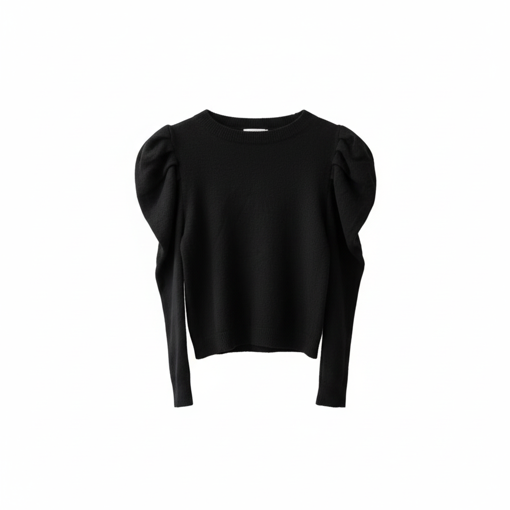 Pull féminin A3316 – pull femme doux à manches bouffantes, coupe décontractée chic et coloris unis selon disponibilité, pièce facile à associer à un jean, une jupe ou un pantalon de saison