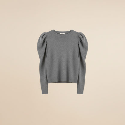 Pull féminin A3316 – pull femme doux à manches bouffantes, coupe décontractée chic et coloris unis selon disponibilité, pièce facile à associer à un jean, une jupe ou un pantalon de saison